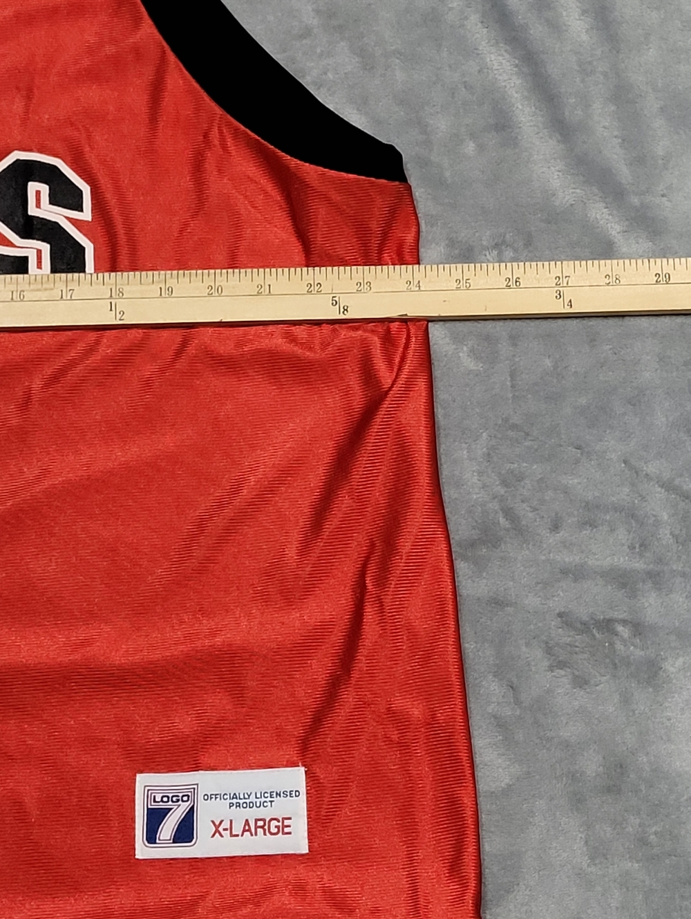 Vintage 90s NBA Chicago Bulls Logo 7 Red Basketball Practice Jersey Size X-Large - Picture 6 of 7